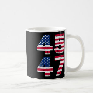 45 47 Trump President Vintage Usa American Flag Me Coffee Mug