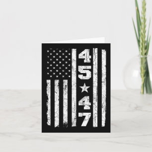 45 47 Trump Vintage Usa Flag 2024 President Electi Card