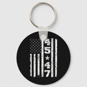45 47 Trump Vintage Usa Flag 2024 President Electi Key Ring