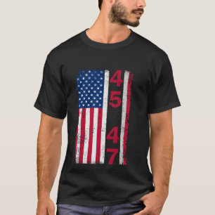 45 47 Trump Vintage USA Flag 2025 President Donald T-Shirt