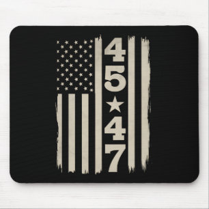 45 47 Trump Vintage USA Flag 47th President Mouse Mat