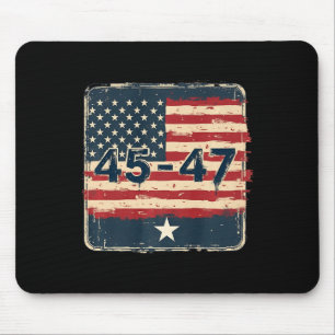 45 47 Trump Vintage Usa Flag  Mouse Mat