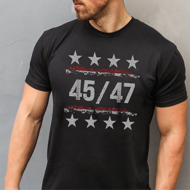 45 47 Trump Won President USA Flag MAGA T-Shirt (Creator Uploaded)