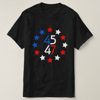 45 47 US Presidential Election American Flag T-Shirt