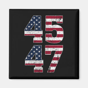 45 47 We The People Stand With American Flag Magnet