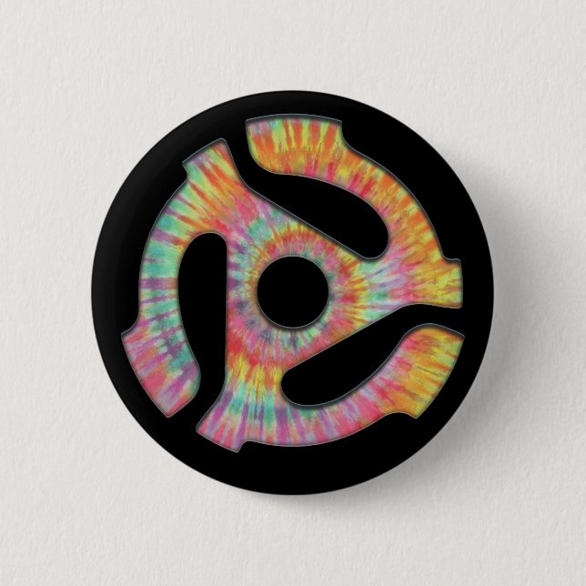 45 Adapter Tie-Dye 6 Cm Round Badge (Front)
