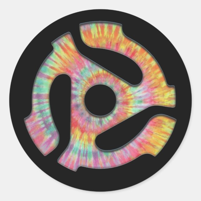 45 Adapter Tie-Dye Classic Round Sticker (Front)