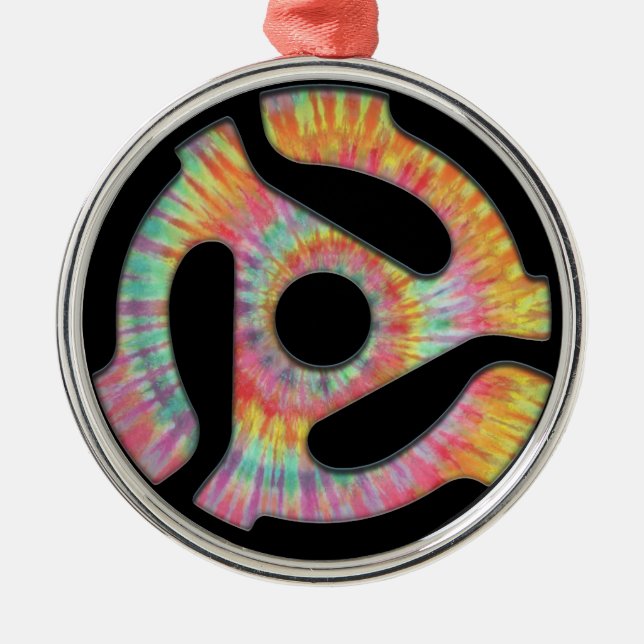 45 Adapter Tie-Dye Metal Tree Decoration (Front)