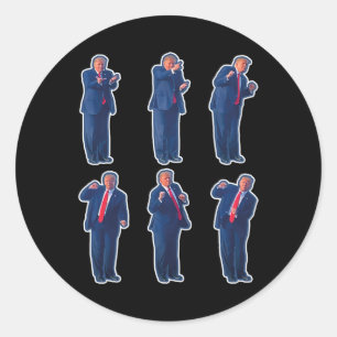 45 Dance President Donald J Trump 2024 Never Surre Classic Round Sticker
