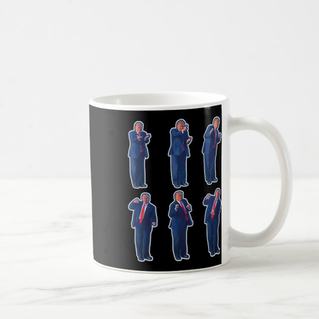 45 Dance President Donald J Trump 2024 Never Surre Coffee Mug (Right)