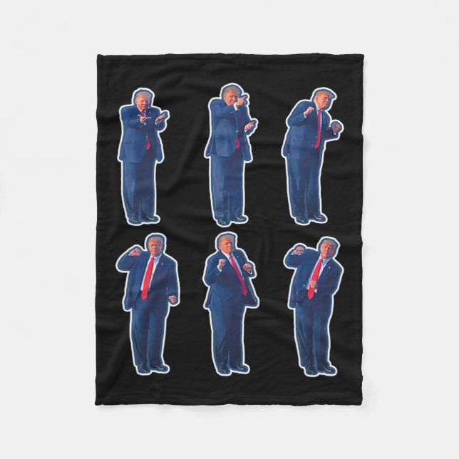 45 Dance President Donald J Trump 2024 Never Surre Fleece Blanket (Front)