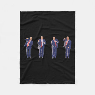 45 Dance President Donald J Trump 2024 Never Surre Fleece Blanket