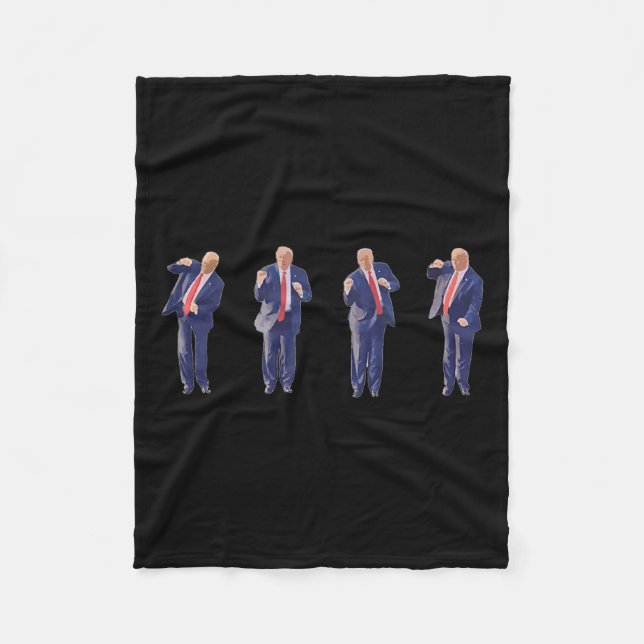 45 Dance President Donald J Trump 2024 Never Surre Fleece Blanket (Front)
