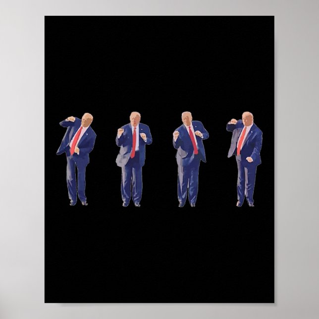 45 Dance President Donald J Trump 2024 Never Surre Poster (Front)