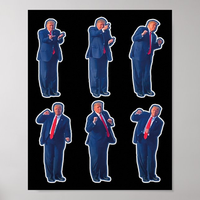 45 Dance President Donald J Trump 2024 Never Surre Poster (Front)