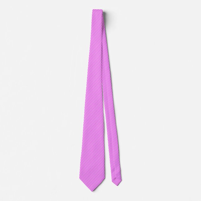 45 Deg White and Magenta Lines Tie (Front)