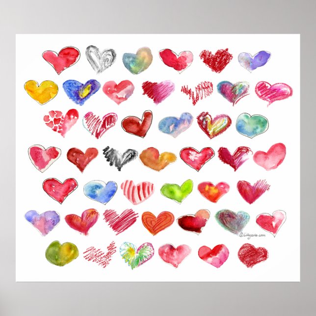 45 Love Hearts Large Poster (Front)
