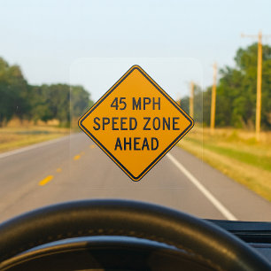 45 MPH Speed Zone Square Sticker
