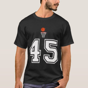 45 Number Basketball Style Vintage White Premium  T-Shirt