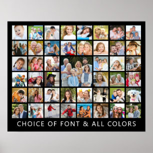 45 Photo Collage Personalised Custom Poster