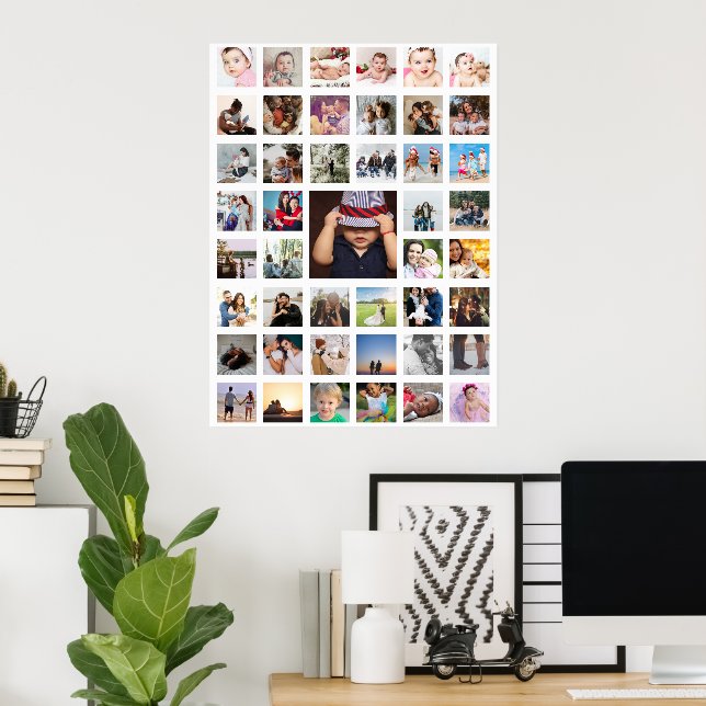 45 Photo Collage Personalised Poster (Home Office)