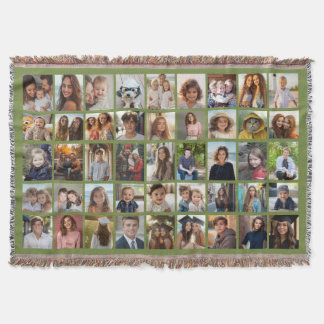 45 Photo Collage - Photos All Over Throw Blanket