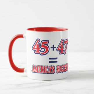 45 Plus 47 equals success Mug