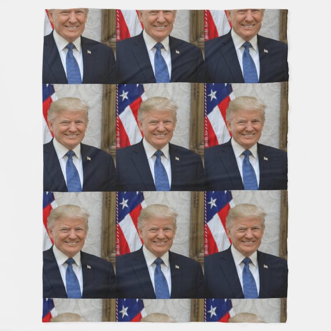 45 President Donald Trump Fleece Blanket (Front)