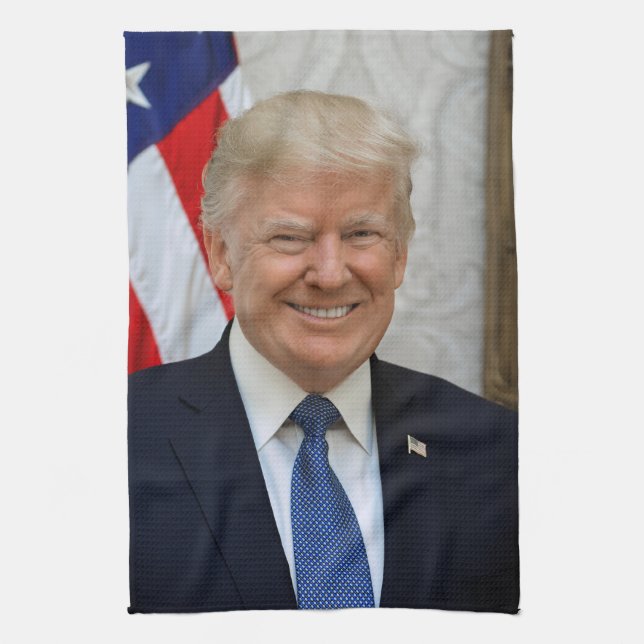 45 President Donald Trump Tea Towel (Vertical)