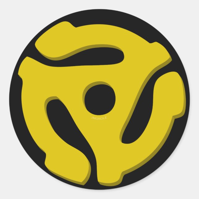 45 Record Adapter Classic Round Sticker (Front)