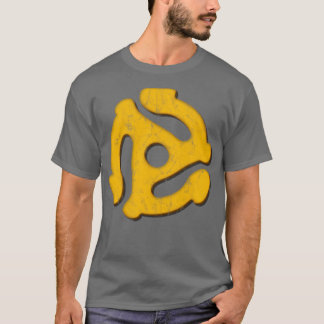 45 Record Adapter Distressed Pillow T-Shirt