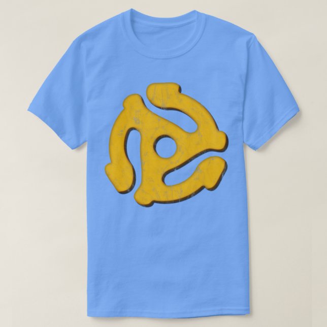 45 Record Adapter Distressed T-Shirt (Design Front)
