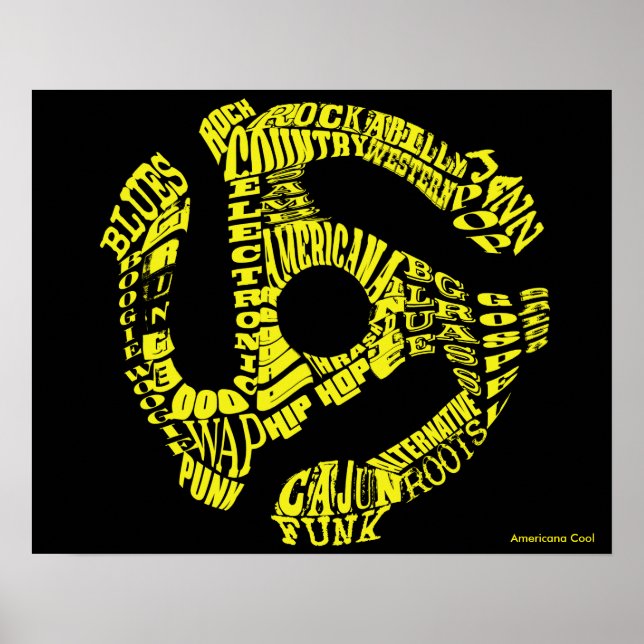 45 Record Adapter of Music Genres Poster (Front)