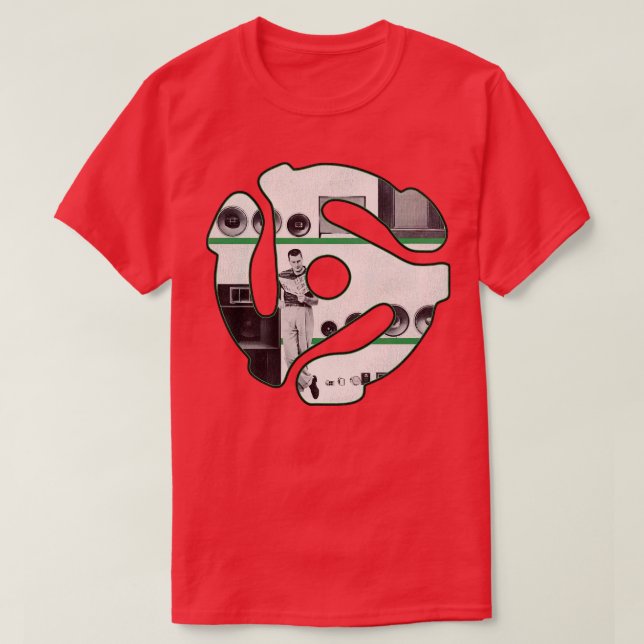 45 Record Adapter Stereo Dude T-Shirt (Design Front)