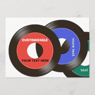 45 Records Customisable Invitation