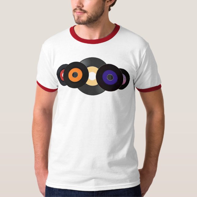 45 records Retro T-shirt (Front)