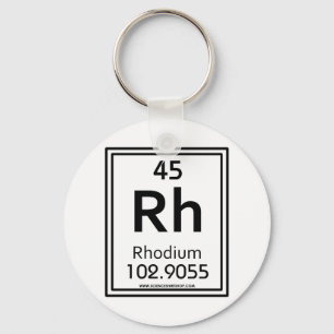 45 Rhodium Key Ring
