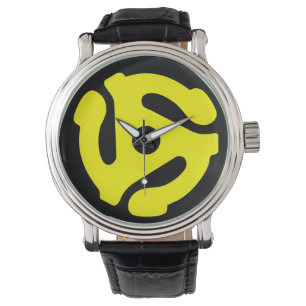 45 rpm adapter watch (yellow on black)