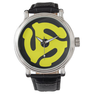 45 rpm adapter watch (yellow on black)