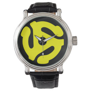 45 rpm adapter watch (yellow on black)