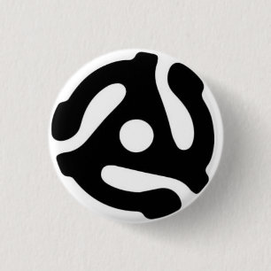 45 RPM record adapter 3 Cm Round Badge