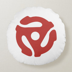 45 RPM Record Adapter Audiophile Round Pillow