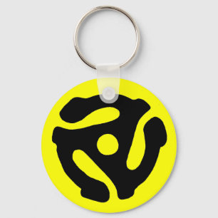 45 RPM Record Adapter Keychain