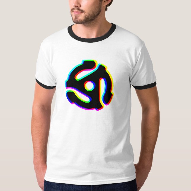 45 RPM Record Adapter Ringer T-Shirt (Front)