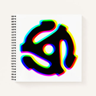 45 rpm Record Adapter Square Spiral Notebook