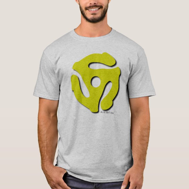 45 RPM Record Insert Grey T-Shirt (Front)