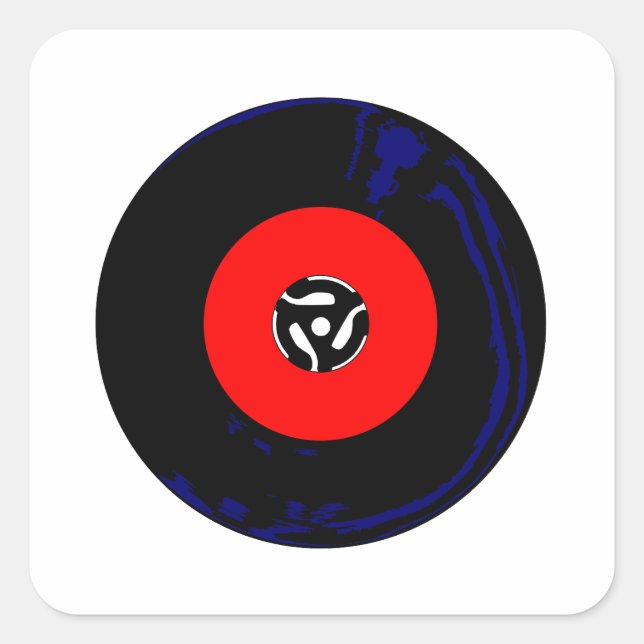 45 RPM SIngle Record Square Sticker (Front)