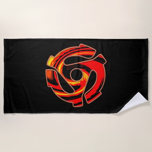 45 RPM Spider  Beach Towel (Front)