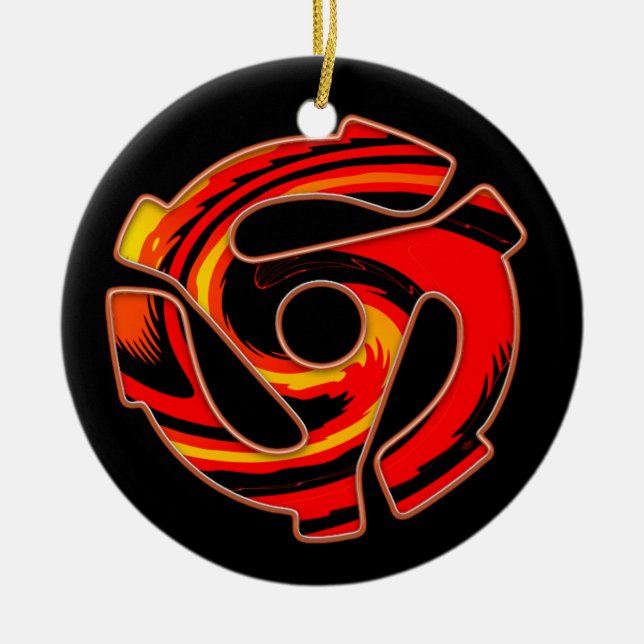 45 RPM Spider  Ceramic Tree Decoration (Front)