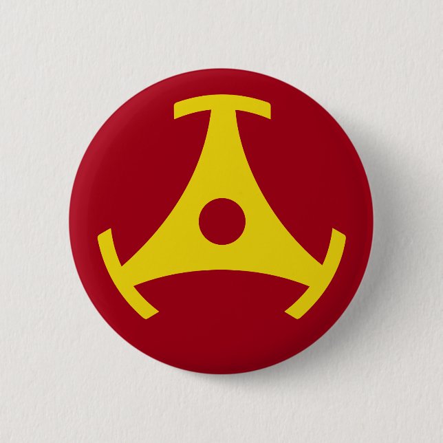 45 rpm vinyl record adapter 6 cm round badge (Front)